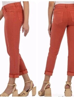 Kut from the Kloth Jeans Women’s 10 Coral Amy Crop Straight Leg LIKE NEW!